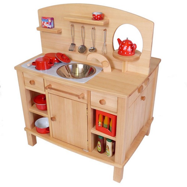 Jeppes Wichtel-Küche | Wichteltür | Feentür | Elfentür | 4-seitig bespielbare Kinderküche Cinderella | mit Wichtel-Haus