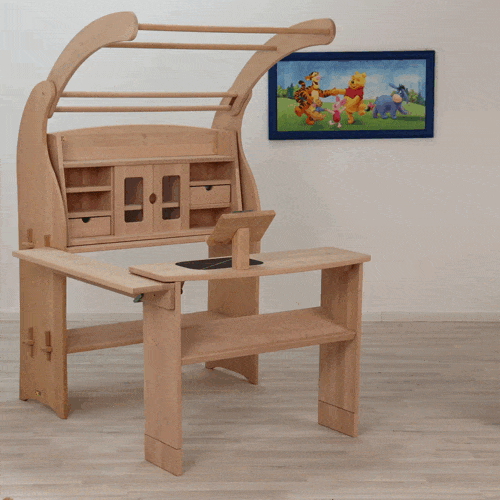 Kreidetafel für Kinder Kaufladen aus Buchenholz. 