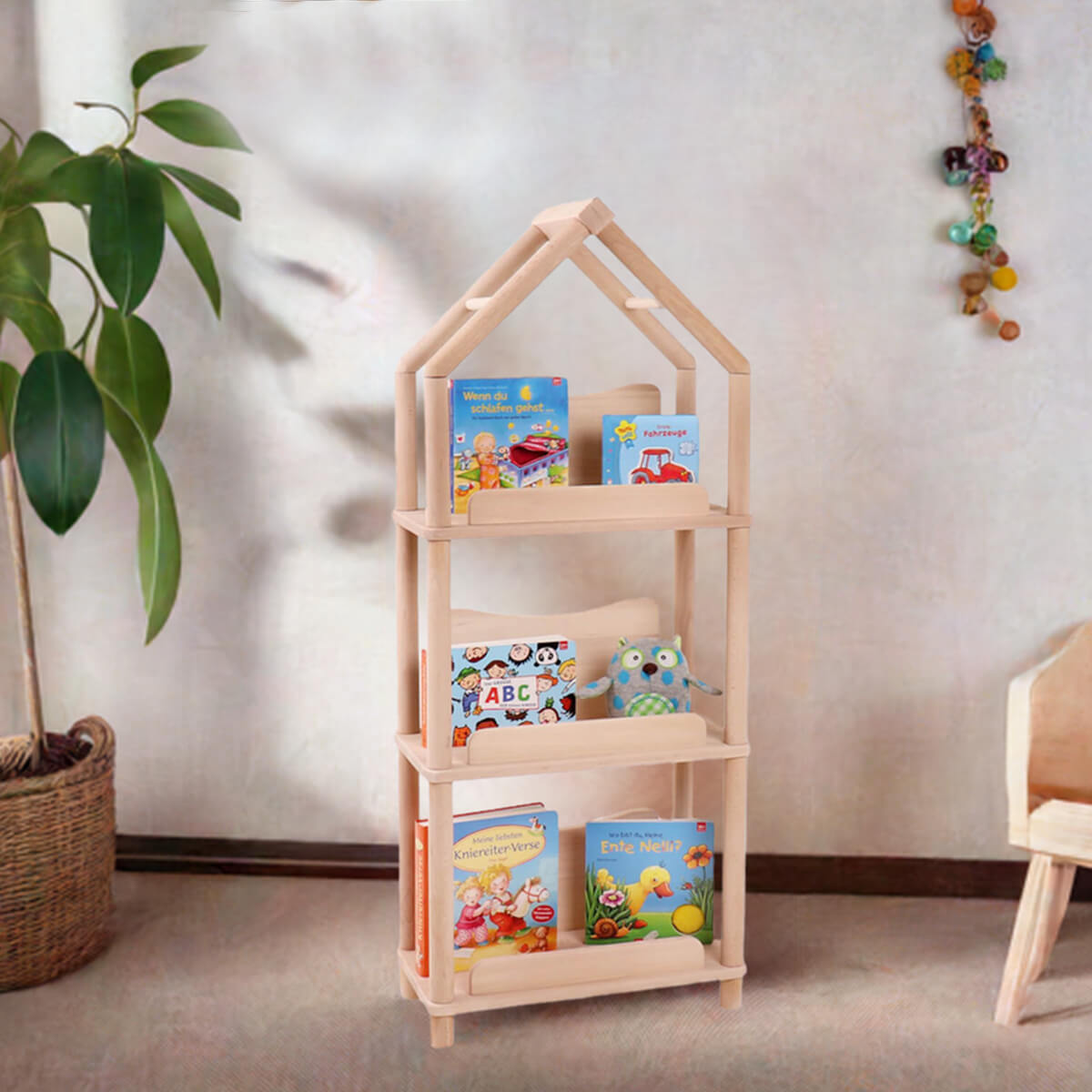 Montessori Regal-Haus mit Spitz-Dach
