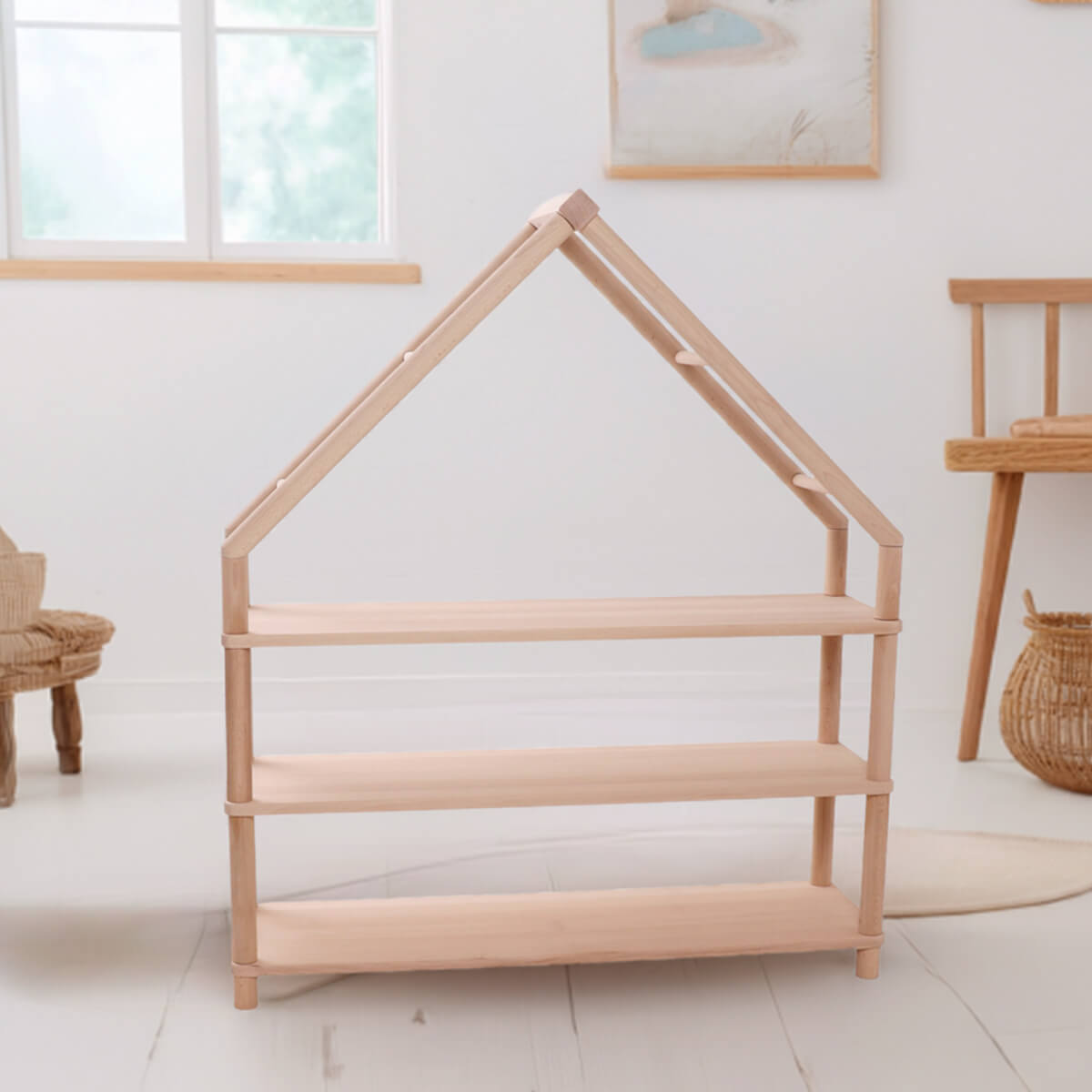 Modulares Stollen Regalsystem als Puppenhaus oder als Bücherregal