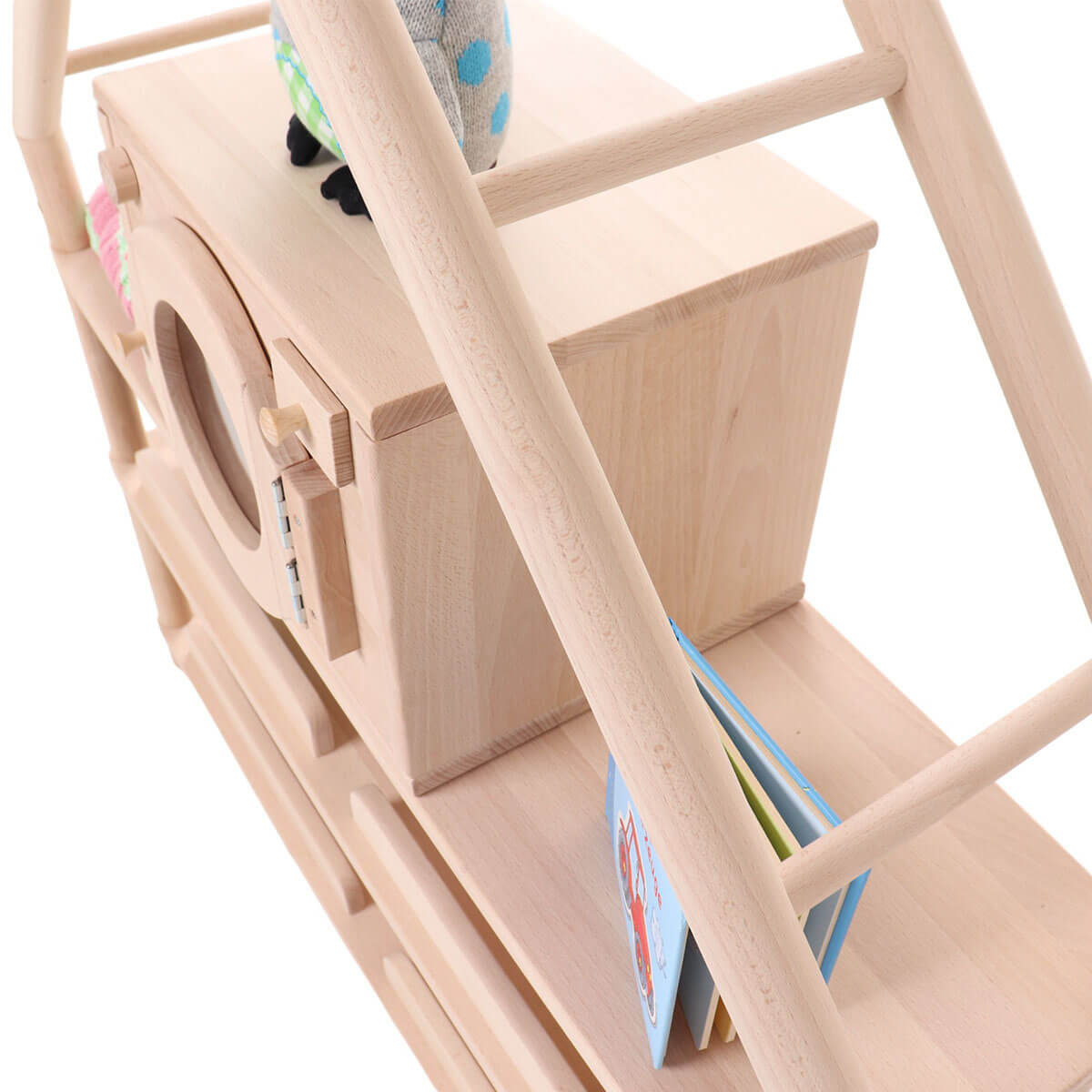 Montessori Regal 2 in 1 als Puppenhaus pder Bücherregal nutzbar