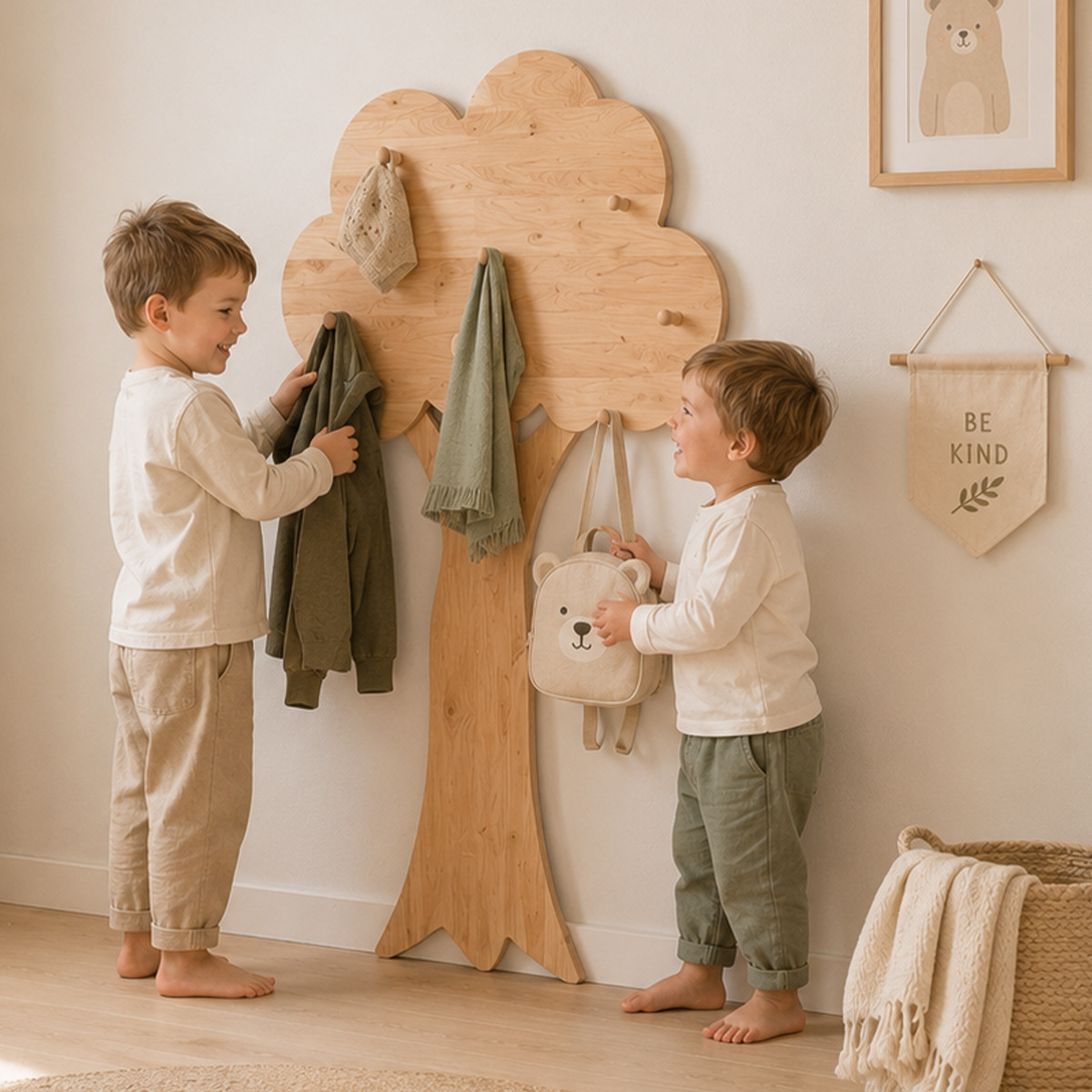 Baumgarderobe Kinder - für Flur oder Kinderzimmer