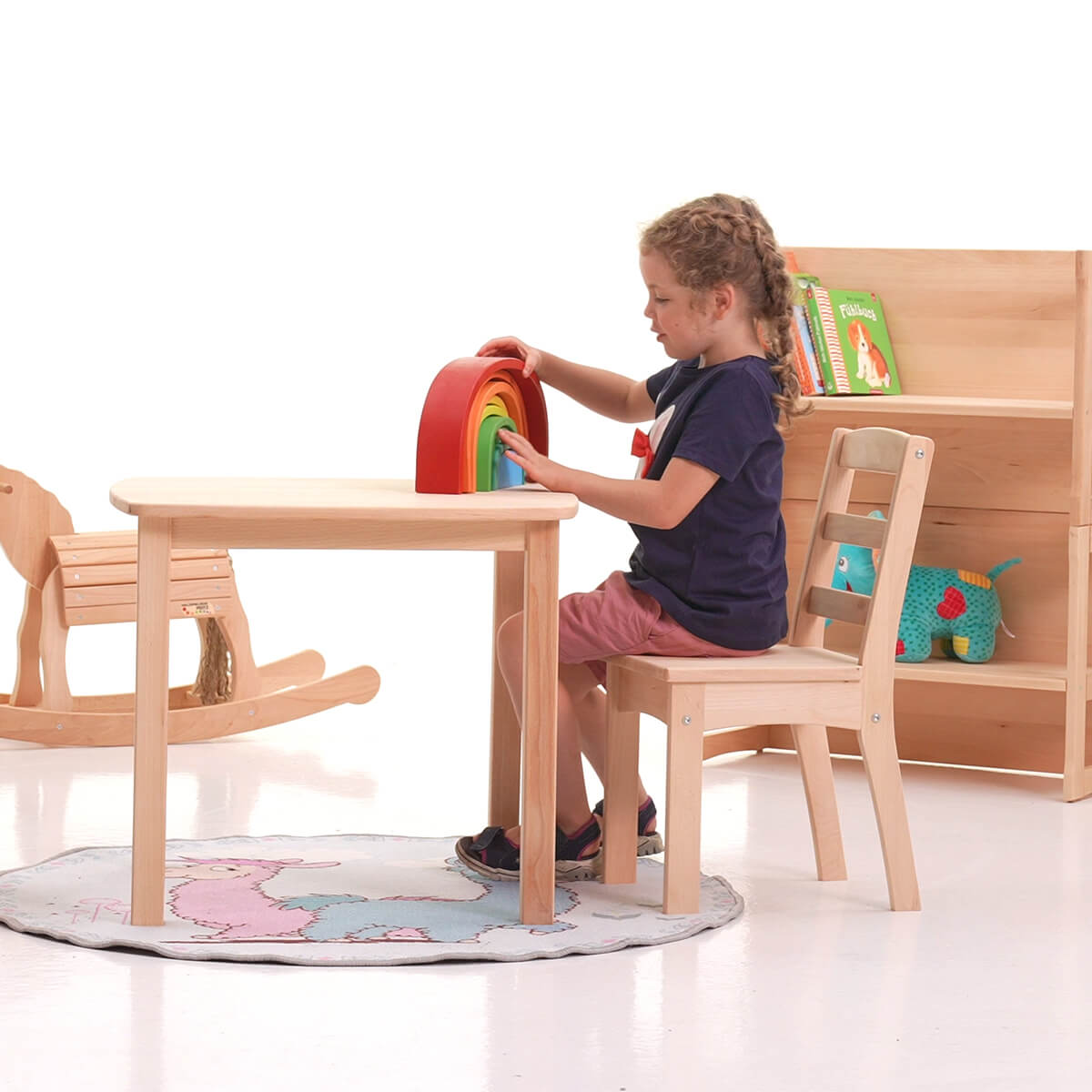 Kinderstuhl stapelbar aus Buche Massivholz