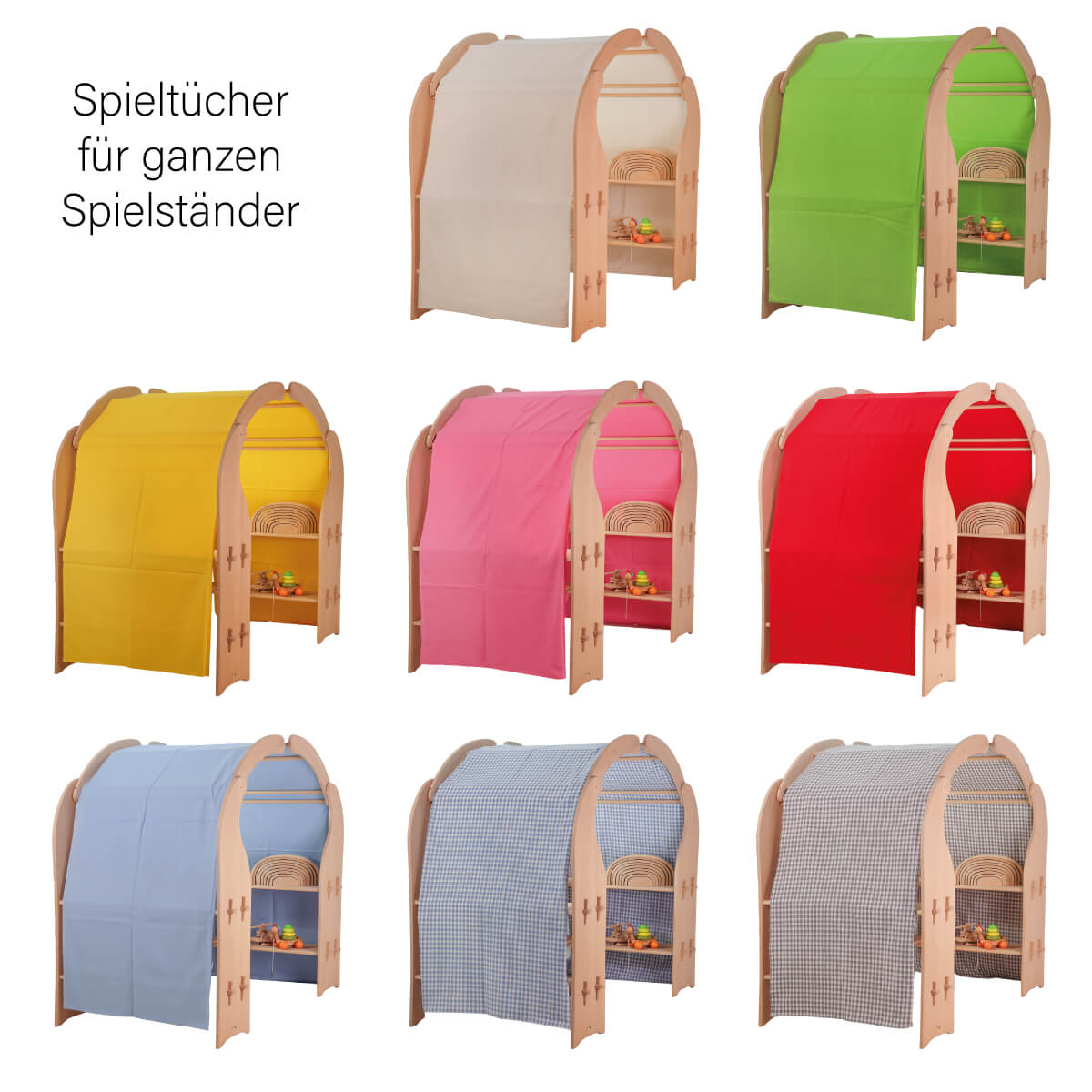 Bunte Spieltuchauswahl