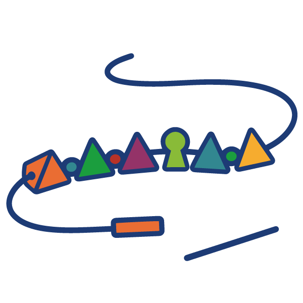 Faedelspielzeug-Kette - pädogogisch wertvolles Spielzeug - hochwertiges Holzspielzeug - kreatives Spielzeug - Originelle Geburtstaggeschenke