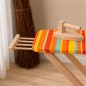 Preview: Kinder Bügelbrett Bezug bunt mit Holz Bügeleisen