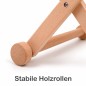 Preview: Kinder Bügelbrett mit stabilen Holzrollen zum Verschieben