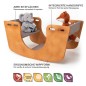Preview: Ergonomische Holz Kinder Wippe mit sicheren Griffen und stabiler Bauweise