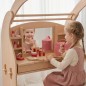 Preview: Kinder spielen mit Schminkset am Holz Schminktisch
