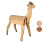 Preview: Handgefertigtes Holz Alpaka für Kinder aus Massivholz für fantasievolles Spielen im Garten und Außenbereich.