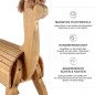 Preview: Handgefertigtes Holz Alpaka aus hochwertigem Massivholz mit natürlicher Holzmaserung.