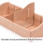 Preview: Herausnehmbare Steck-Trenner im Holz Kaufladen Einsatz sorgen für flexible Facheinteilung