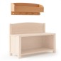 Preview: Kleine Garderobe für Kinder aus Erlenholz