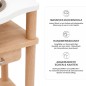 Preview: Detailaufnahme des Montessori Waschtisch NERI zeigt massives Buchenholz, Handwerkskunst und abgerundete Kanten