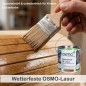 Preview: Holz Alpaka mit wetterfester und speichelechter OSMO-Lasur für den Outdoor-Bereich.