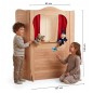 Preview: Kasperletheater Größe Vergleich Kinder 148 cm hoch Holz Puppentheater