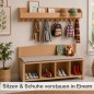Preview: Kinder Sitzbank und Schuhregal als praktische Garderoben-Kombi für Flur, Kita und Kinderzimmer.