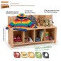 Preview: Kinder Sitzbank mit 4 Schuhfächern bietet viel Stauraum für Schuhe und Alltagschaos.