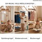 Preview: Montessori Garderobe vielseitig nutzbar als Spielzeugregal, Kleiderschrank und Bücherregal