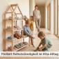 Preview: Kinder nutzen Schuhregal im Kita-Alltag selbstständig für Schuhe und Mützen