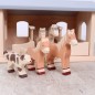 Preview: Pferd, Fohlen, Hund | 3-teiliges Bauernhof Tiere Set | Holztiger | Bauernhof Zubehör
