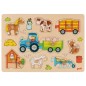 Preview: Bauernhof-Puzzle-Steckpuzzle-Traktor-mit-Anhänger-Geduldspiel-Knobelei