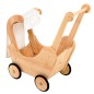 Preview: Holz-Puppenwagen mit Verdeck und Stoffbezug