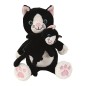 Preview: Katze Handpuppe Mutter Cara mit Fingerpuppe Baby Mimi