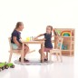 Preview: Kinder sitzen am Tisch und spielen, Kindermöbel aus Holz