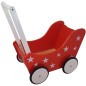 Preview: Roter Puppenwagen mit weißen Sternen
