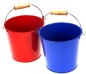 Preview: Sandkasten-Spielzeug Rote blaue Metall-Eimer 36680 – Outdoor-Spielzeug – Garten-Spielzeug