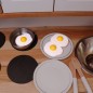 Preview: Spielpfanne mit Spiegelei aus Holz, Teller und Salatbesteck