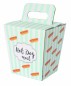 Preview: Eine quadratische Pappbox mit Tragegriff