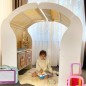 Preview: Weiss Spielstaender, Spielhaus aus Holz, Holzspielzeug , Indoor vielseitig
