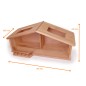 Preview: Holz-Puppenhaus Anna, weiß und natur, 1 Etage, mit Abmessungen