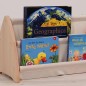 Preview: Bücherregal mit Stoff in Natur mit Stoff