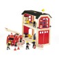 Preview: Kinder-Feuerwehrstation mit Feuerwehrauto, Feuerwehrmännchen und anderem Zubehör