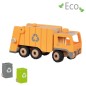 Preview: Goki Müllwagen Eco aus Holz mit grauer und grüner Mülltonne