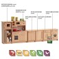 Preview: Kinderküche aus Holz mit Herd, Spüle und Backofen, realistische Funktionen für fantasievolles Rollenspiel