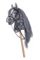 Preview: Hobby Horse grau mit langer Maehne und abnehmbarer Trense