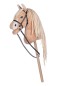 Preview: Hobby Horse hellbraun mit langer Maehne und abnehmbarer Trense