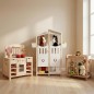 Preview: Hobby Horse Stall integriert im Kinderzimmer neben Kinderküche und Kuscheltierzoo