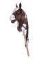 Preview: Hobby Horse braun weiß mit langer Maehne und abnehmbarer Trense