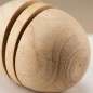 Preview: Naturbelassenes Holz-Osterei mit dekorativer Rillenstruktur – nachhaltige Osterdekoration