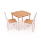 Preview: Landhausmoebel-Set-Tisch-Stuhl-klein-Natur-weiß-modern