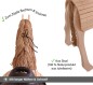 Preview: Holzpferd mit langer Mähne & Schweif für Flechten & Frisieren aus Sisal Seil