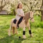 Preview: Holzpferd groß - Kind reitet im Garten