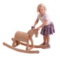 Preview: Holzpferd Fohlen für das Kinderzimmer - Stockmaß 30 cm (Größenvergleich Hoppy 7020)