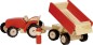Preview: Spielzeug-Traktor mit Anhänger rot für Holz-Bauernhof