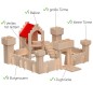 Preview: Ritterburg holz - Mit Balkon, 3 Türmen, Zugbücke, 8 Burgmauern und einem Verlies mit Gittern